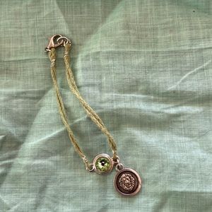 Handmade Leo astrology bracelet peridot crystal